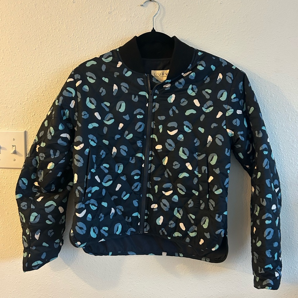 Gorman Blue and Black Patterned Bomber Jacket